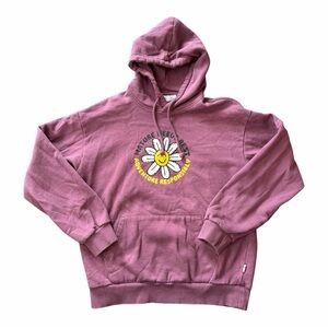 Parks Project Purple Graphic Sweatshirt Hoodie Mushrooms Flowers Size Medium